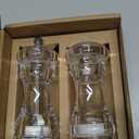 LHS Pepper Mill and Salt Shaker Set of 2 Salt and Pepper Mill Shaker with Adjustable Coarseness-Clear