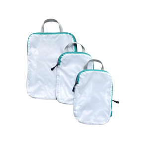Alameda Compression Packing Cubes for Travel with See Through Mesh - 3 Set Packing Cubes for Carry on Suitcase, Lightweight Luggage Organizer Bags for Travel Essentials
