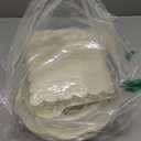 175 Pcs Ivory Plates and Napkins Set, 25 Guest Ivory Party Supplies Include Scalloped Plate Paper Napkin Cup Fork Knives Disposable Plastic Cutlery for Birthday Wedding Baby Shower Party