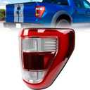 LED Tail Light Assembly Brake Rear Lamp W/Blind Spots Fit for Ford F150 F-150 King Ranch Lariat Limited Platinum 2021 2022 2023 Replace ML3Z-13404-D (Right Passenger Side)