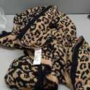 Fluffy Leopard Knitted Throw Blanket for Couch Lightweight Soft Plush Fluffy Warm Cozy -50x60inch,Perfect for Bed, Sofa,Leopard