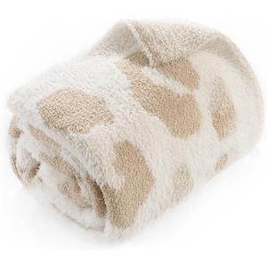 blunique Leopard Throw Blanket for Couch Bed Sofa Ultra Soft Cozy Animal Print Blanket, Lightweight Western Decor Plush Cheetah Throw, Blanket for Women & Teen Girls 60x80 Inches Beige