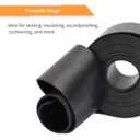 DOBTIM Neoprene Rubber Strips 1/8 (.125)" Thick X 2" Wide X 10'Long, Solid Rubber Rolls Use for Gaskets DIY Material, Supports, Leveling, Sealing, Bumpers, Protection, Abrasion, Flooring, Black