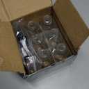 Vivaplex, 6, Clear, 2 oz Glass Bottles, with Black Fine Mist Sprayers