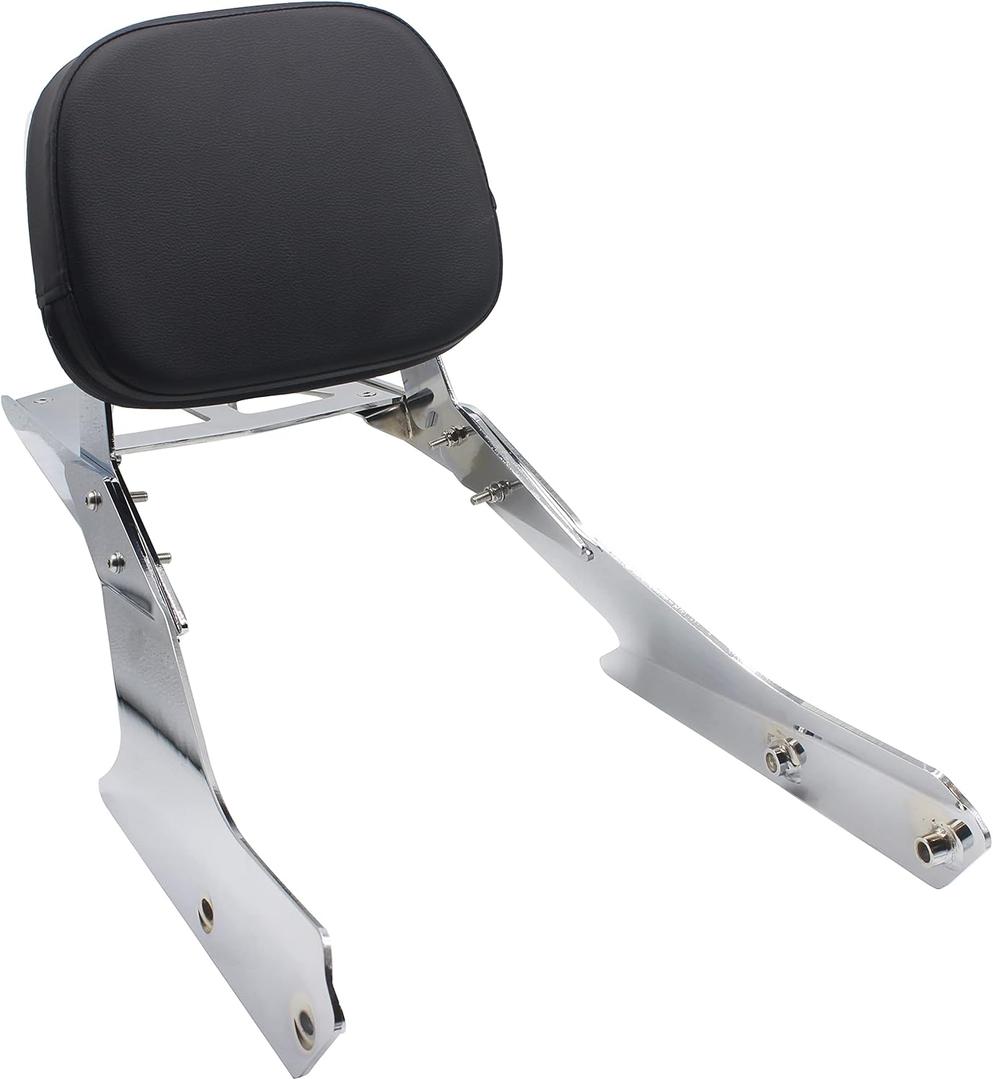 YHMOTO Sissybar Backrest with Luggage Rack Fits for Honda All New VTX 1300C 1800F/C 2005-2009 (Chrome)