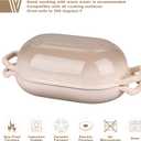 VORRINGARD Enameled Cast Iron Sourdough Bread Oven, Dutch Oven, Loaf Cast Iron Bread Pan for Homemade Bread Baking, Meatloaf Pan with Lid, 5QT, Latte