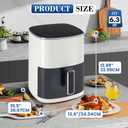 NEWBULIG Air Fryer, 6QT Square Airfryer with Visual Window, 400℉ Fast Heating Air Fryers Oven with Timer, Auto-Off, Non Toxic & Non Stick, Multiple 12 Modes for Roast, Bake, Dehydrate, Fry, Reheat, 6.34 QT