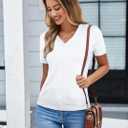 GRACE KARIN Womens Short Sleeve Cardigan Sweaters 2026 Summer Lightweight Cropped Cardigan V Neck Casual Clothing Tops (White, M)