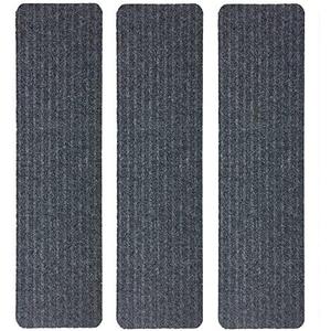 Stair Treads Collection Indoor Skid Slip Resistant Carpet Stair Tread Treads (Dark Grey, Set of 3 (7 in x 24 in))