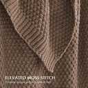 EVERGRACEHOME Chunky Chenille Knit Throw Blanket for Couch, Soft Luxurious Moss Stitch Chair Blankets for Bed, Cozy Decorative Farmhouse Knitted Throws for Sofa, Rosewood, 50" x 60"