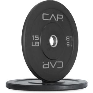 CAP Barbell Rubber Olympic Bumper Plate | 15LB