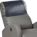 Recliner Headrest Protector,Non Slip Waterproof Headrest Cover,Leather Recliner Headrest Cover for Sofa,Furniture,Living Room,Office Chair 17x27 in(Dark Blue) (Elastic)