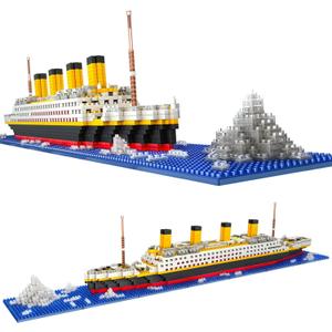 Titanic Model Ship Micro Mini Building Blocks Set,1860 Pieces Big 3D Ship Block Set DIY Bricks Toys Gift for Adults and Kids Age 14+ (titanc)