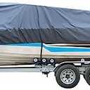 LABLT 14-16FT Heavy Duty Cover Gray Replacement for V-Hull Tri-Hull Runabout Ski Pro-Style Bass