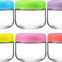 6 Pack Glass Mason Jars with Lids, 10oz Airtight Overnight Oats Containers, Glass Storage Jars for Breakfast, Lunch, and Leftovers – BPA-Free, Leakproof, Ideal for Meal Prep and Pickling