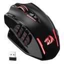 Redragon M913 Impact Elite Wireless Gaming Mouse, 16000 DPI Wired/Wireless RGB Mouse with 16 Programmable Buttons, 45 Hr Battery and Pro Optical Sensor, 12 Side Buttons MMO Mouse