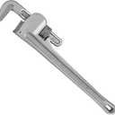 ETERNA Pipe Wrench 18 inch Aluminum Straight Pipe Wrench with Alloy Carbon Steel Hook Jaws Heavy Duty Plumbing Wrench