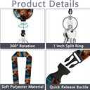 Badge Holder with Lanyard,Highland Cow Lanyards for ID Badges, Badge Holder with Breakaway Lanyard Keychain, Card Protector for Women, Gifts for Teacher Nurse Workers (onesize)