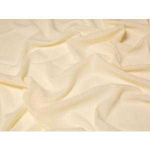 Polyester Georgette Fabric Soft Cream Plain - per Yard