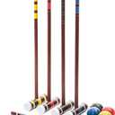 Franklin Sports Portable Backyard Croquet Sets - Complete 4 + 6 Player Croquet Sets with Mallets, Croquet Balls + Wickets Included - Outdoor Family Lawn Game Sets
