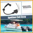 Ignition Coil Assy for Yamaha 2 Stroke 3 Cylinder 25HP 30HP 40HP 50HP 150HP 200HP 225HP Marine Boat Ignition Electrical Coil Pack for Yamaha Outboad 25B MHS/L 25Q EOS/L Replacement
