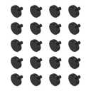 MECCANIXITY 20pcs M3 x 5mm Knurled Thumb Screws, Black Steel Flat Head Thumb Screws Metric Knurled Bolts Grip Knobs Hand Tighten Thread Fasteners