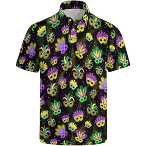 Funny Polo Shirt for Men Golf Shirts Short Sleeve Golf Polos Shirts Summer Shirt Golf Gifts (Black, L)
