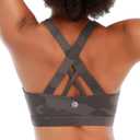 RUNNING GIRL Sports Bras for Women,Padded Strappy Sports Bras Criss-Cross Back Medium Support Sports Bras with Removable Cups (X-Large, A-camouflage Black)
