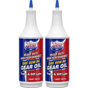 Lucas Oil 80W-90 Heavy Duty Gear Oil - 1 Quart (Pack of 2) for High Performance and Heavy-Duty Applications
