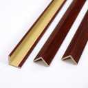 Gaahing 3 Pcs 39" Wall Corner Guards, Walnut Wood Grain L-Shaped Outside Corner Shield for Wall Edge, Door Frame Protector Bumper