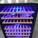 24 Inch Dual Zone Wine Fridge, 54 Bottle Under Counter Refrigerator for Built-in or Freestanding, Wine Cooler for Bottles with Glass Door, Removable Shelves for Home, Office (Blcak)