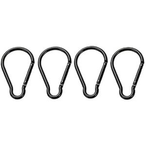 KGDJBGSE Black Aluminum Alloy Carabiner Key Clip 4PCS Carabiner