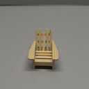 Beach Adirondack Chair Miniature Wood for Dollhouses, Displays, Crafting, DIY - 5 Inches