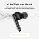 Belkin SoundForm Rhythm ANC True Wireless Earbuds w/Built-in Microphone, USB C Fast Charging, 28H Battery Life, IPX5 Water Resistance - Bluetooth Earbuds for iPhone, iPad, Galaxy, Pixel, etc. - Black