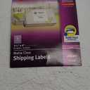 Avery Printable Shipping Labels with Sure Feed, 3-1/3" x 4", Matte Clear, 60 Blank Mailing Labels (15664)