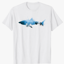 Men Women Boy Girl | Sharks Apparel Gifts Vintage Shark Silhouette | Hammerhead Shark Tiger Shark T-Shirt White Medium