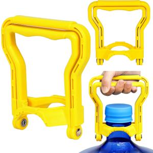 5 Gallon Water Bottle Handle, 2-Pack Yellow Heavy-Duty Water Jug Holder for Easy Carrying, Dual-Mode Design (Single/Dual-Person Lift), Ergonomic Grip  Fits Standard 5-Gallon Jugs
