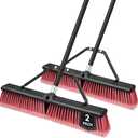 TidyBliss 2 Pack 24” Push Broom Outdoor Heavy Duty with 63” Long Handle