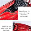9 ft Inflatable Kayak, 1-Person Foldable Fishing Boat, 220 lb Capacity, Includes Aluminum Oars, High Output Pump, Adjustable Seat, Removable Fin, Cargo Net for Adults, Lakes & Rivers