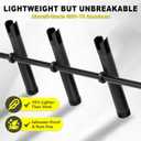 Fishing Rod Holder for Truck Bed, Adjustable Aluminum Rod Rack for Pickup Trucks with Top Side Tie-Down Anchors, No-Drill Fishing Pole Holder, Holds 4 Rods