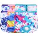 wegreeco Washable Reusable Premium Dog Diapers,Pack of 3,Small Dog Puppy & Doggy Diapers Female,Dog Period Panties Diapers Female in Heat Colourful L