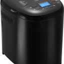 Amazon Basics Programmable Bread Maker, 2 Pound Non-Stick Automatic Bread Making Machine, 14 Settings for Breads, Doughs, Gluten-Free Options and More, LCD Display, Black