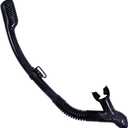 Kraken Aquatics Dry Snorkel with Purge Valve - Snorkel Gear for Adults with Comfortable Silicone Mouthpiece & Quick Release Clip - Scuba Diving, Snorkeling, Freediving, Spearfishing, Swimming (Black)