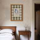 Gold Framed Wall Art, Blue Floral Canvas Art Prints, 16x24in