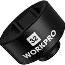 WORKPRO 32mm Oil Filter Socket Wrench, Oil Filter Removal Tool, Oil Filter Change Set, Ideal for Some Ecotec, TDI, VW, Audi, BMW, Polaris, GM, Volkswagen, Pontiac, Chevrolet, Saturn, Pontiac, Saab
