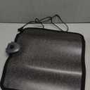 Heated Floor Mat Under Desk for Foot Warmer - Wider 110V Adjustable Temperature Electric Space Heaters Heating Pad - Carbon Crystal & Energy Saving Feet Warmers for Office,Home (Black Gray)