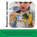 Zippytots 4 PCS Big Dinosaur Toys for Kids 3-5 Realistic Dinosaur Figures with Learning Cards & Movable Parts- Jumbo Dino Toys for Kids 5-7 Ideal Gift for Toddlers Boys Girls Ages 3+
