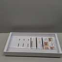 4 Pack Expandable Width (9"-14.1") Pull Out Cabinet Organizer 21" Deep with Raising Pad for Framed Cabinets, Upgrade 3 Slide Rails Slide Out Drawers, Roll Out Shelves Adhesive, White