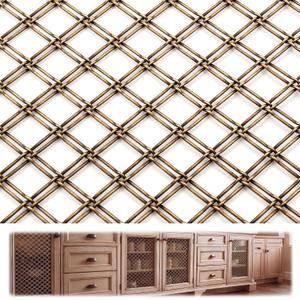 Wesiti Metal Brass Mesh Sheet 24x18 Inch for Cabinet Door Insert Panel