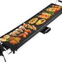 AEWHALE Electric Nonstick Extra Larger Griddle Grill-35" Teppanyaki Grill BBQ with Adjustable Temperature &Insulated Handles for Indoor/Outdoor